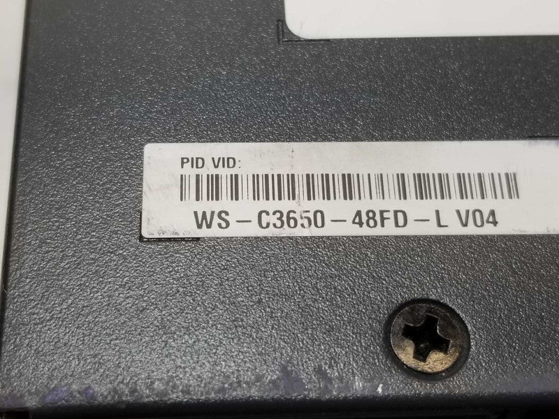 Cisco WS-C3650-48FD-L 48x PoE Gig Managed LANBase Switch, 2x PWR-C2-1025WAC _