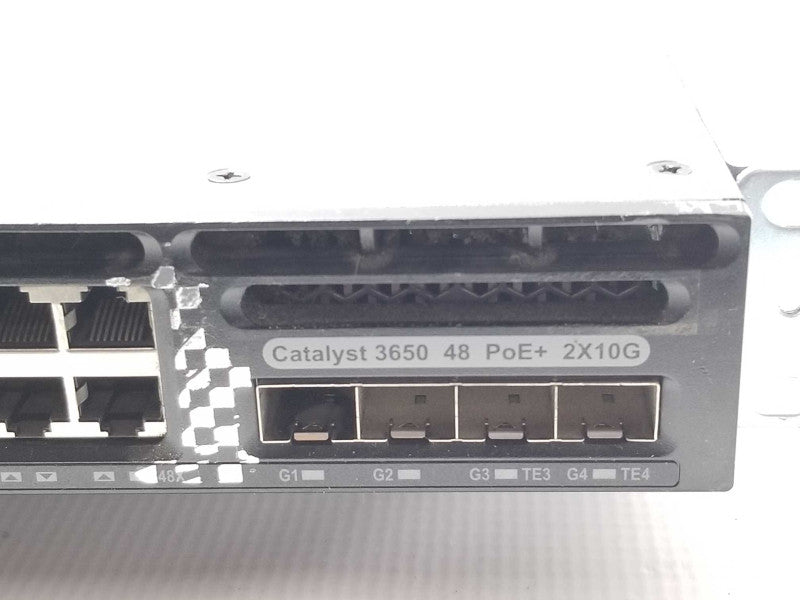 Cisco WS-C3650-48FD-L 48x PoE Gig Managed LANBase Switch, 2x PWR-C2-1025WAC _