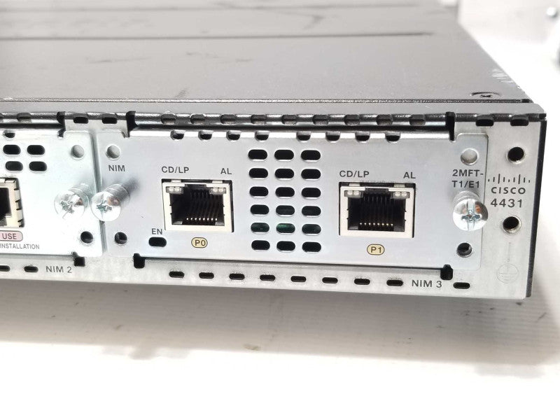 Cisco ISR4431/K9 Router 2x PSU, 2x NIM 4FXO, 1x NIM 2MFT-T1/E1, Factory Reset _