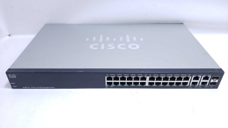 Cisco SF300-24P 24-Port 10/100 PoE Managed Network Switch SRW224G4K9 V02 [