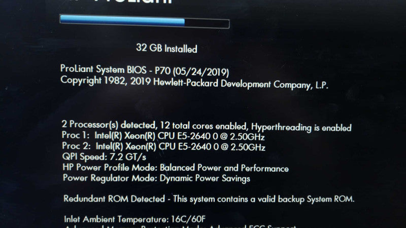 HP ProLiant DL380p G8 2xE5-2640@2.5GHz 32G ECC DDR3 Smart Array P420i No HDD [