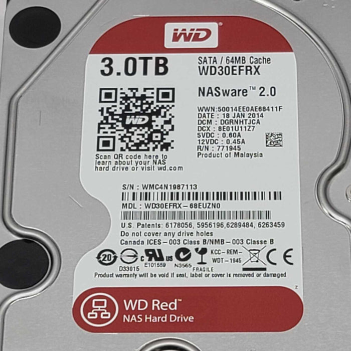 Western Digital WD Red WD30EFRX 3.5\\" 3TB SATA 6Gbs 64MB Cache NAS Hard Drive
