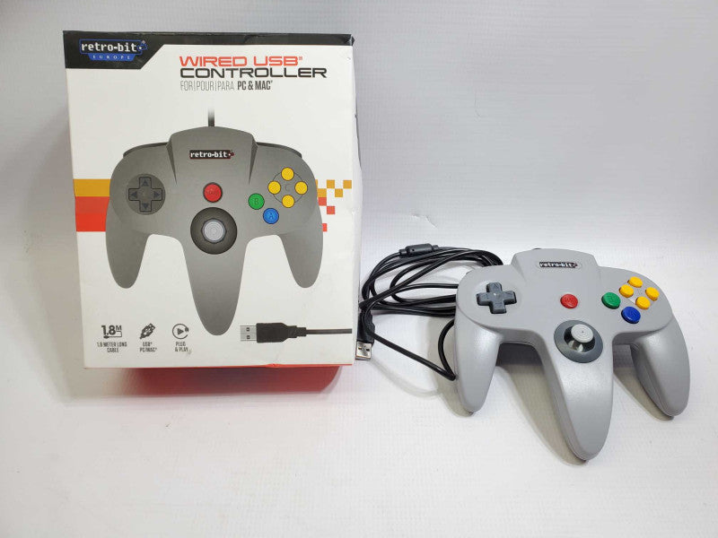 Retro-Bit wired USB controller n64 in box