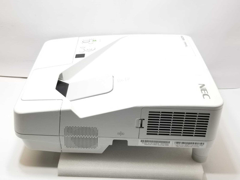 NEC NP-UM351W LCD Projector Ultra Short Throw1080p HDMI Only 191Hrs Lamp Hrs _
