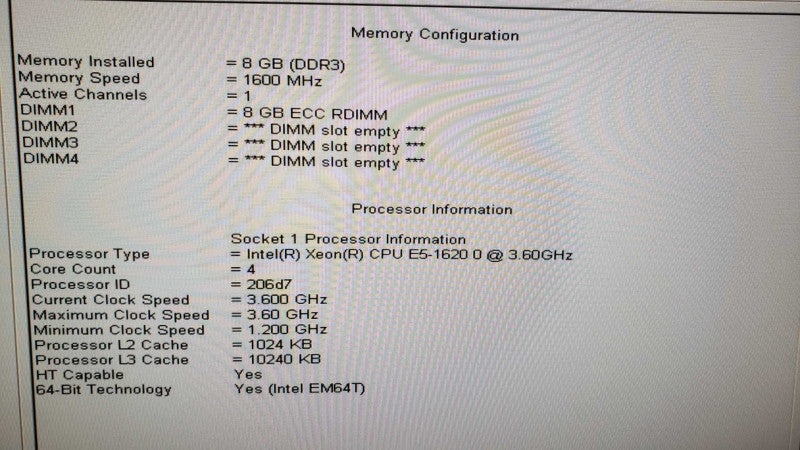 Dell Precision T3600 E5-1620@3.6GHz 8GB ECC DDR3 2xNVS310 No HDD [