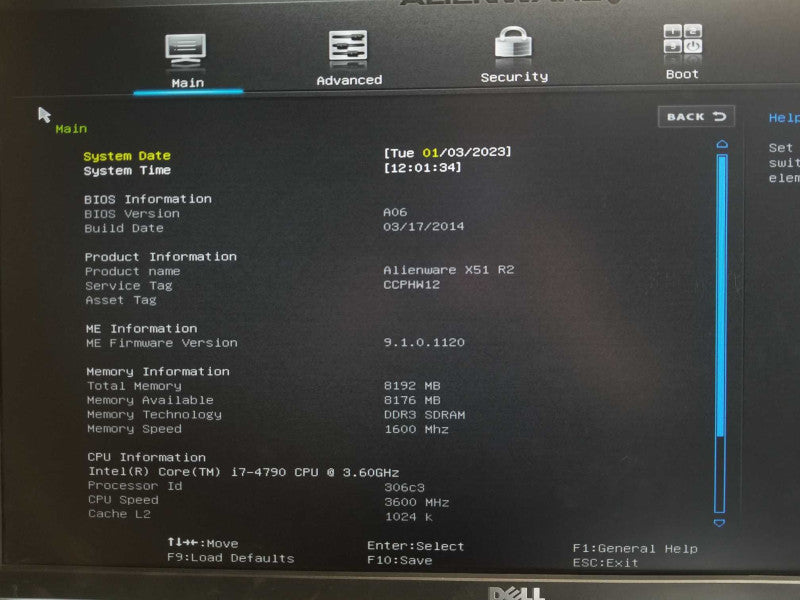 Alienware X51 R2, Core I7-4790 3.6GHz, 8GB RAM, 1TB HDD, GeForce GTX 760Ti 2GB _