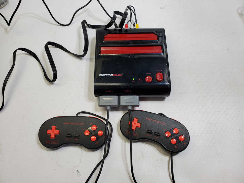 Retro Duo Console SNES & NES Dual 2in1 System Red/Black -2 Controllers OpenBox