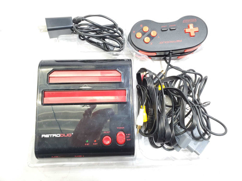 Retro Duo Console SNES & NES Dual 2in1 System Red/Black -2 Controllers OpenBox