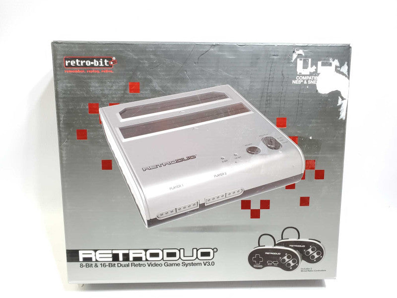 Retro Duo Console SNES & NES Dual 2in1 System GRA/Black -2 Controllers OpenBox