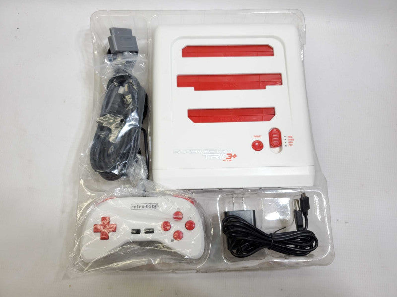 RETRO-BIT SUPER RETRO TRIO PLUS CONSOLE GENESIS NES SNES HDMI / OPEN BOX