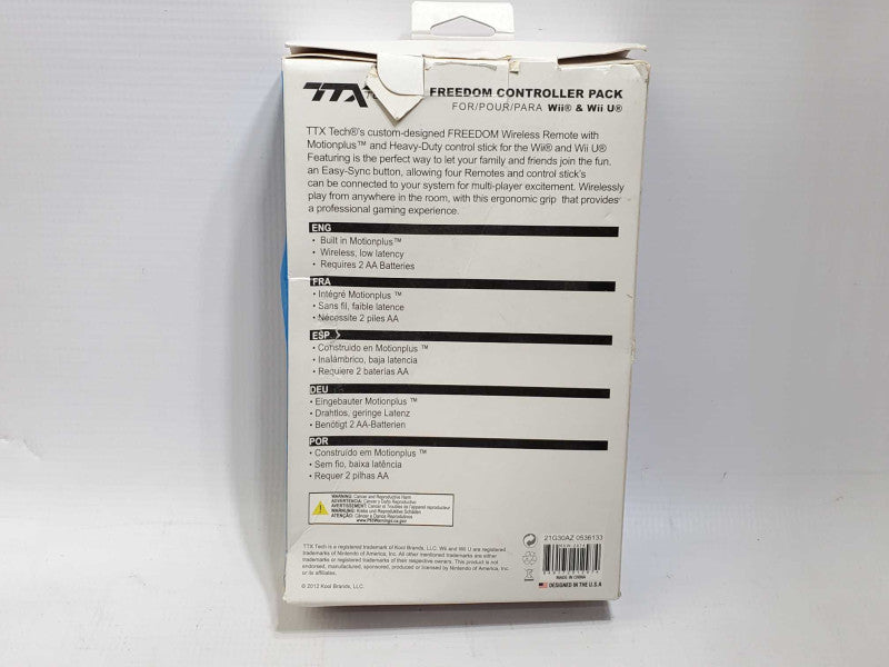 TTX Tech Freedom Controller Pack For Wii & Wii U OPENBOX