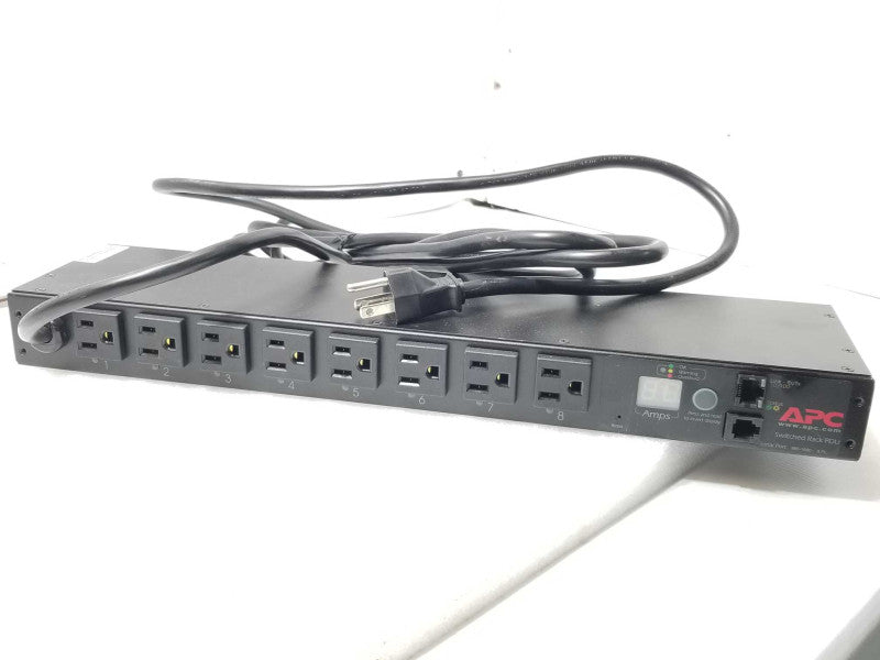 APC AP7900 8-Port Rack PDU 120V Surge Protector Switched, 1U, 12A, 100/120V _