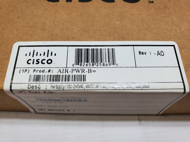 NEW in box Cisco AIR-PWR-B 48v DC Power Supply Adapter Barrel Jack