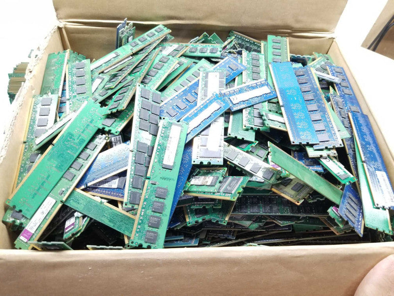 Assorted Brand/Model DDR/DDR2/DDR3 40Lbs without Heat Sink, AS-IS _