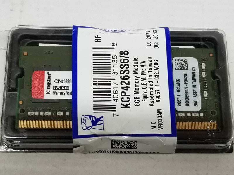 New Kingston KCP426SS6/8 8GB DDR4 2666MHz Non ECC Memory RAM SODIMM _