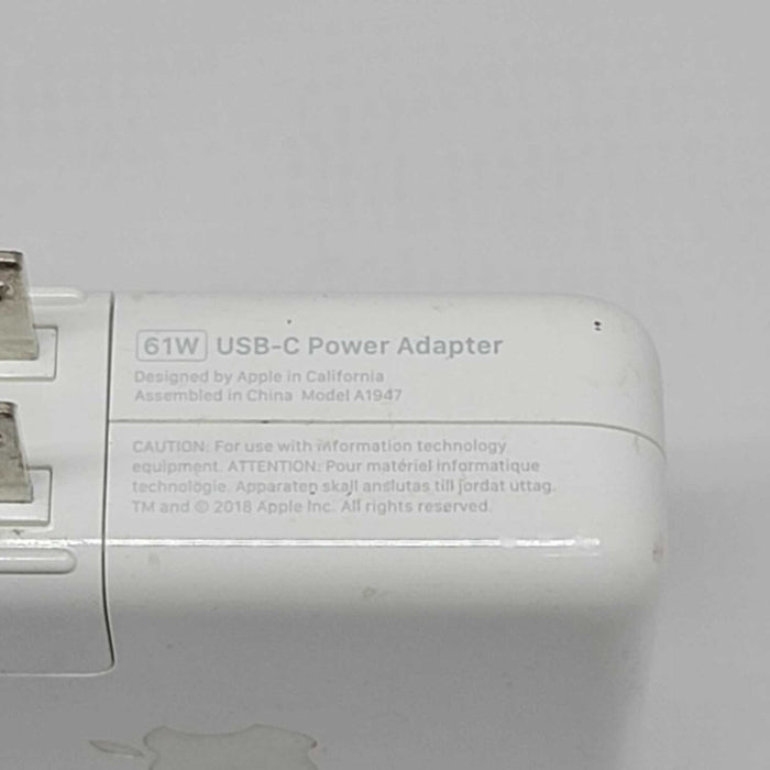 Genuine Apple 61W USB-C MacBook Pro & Air Power Adapter Charger A1947