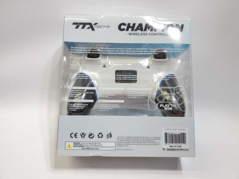 TTX TRECK CHAMPION PLAYSTATION 4 CONTROLLER white OpenBox ^