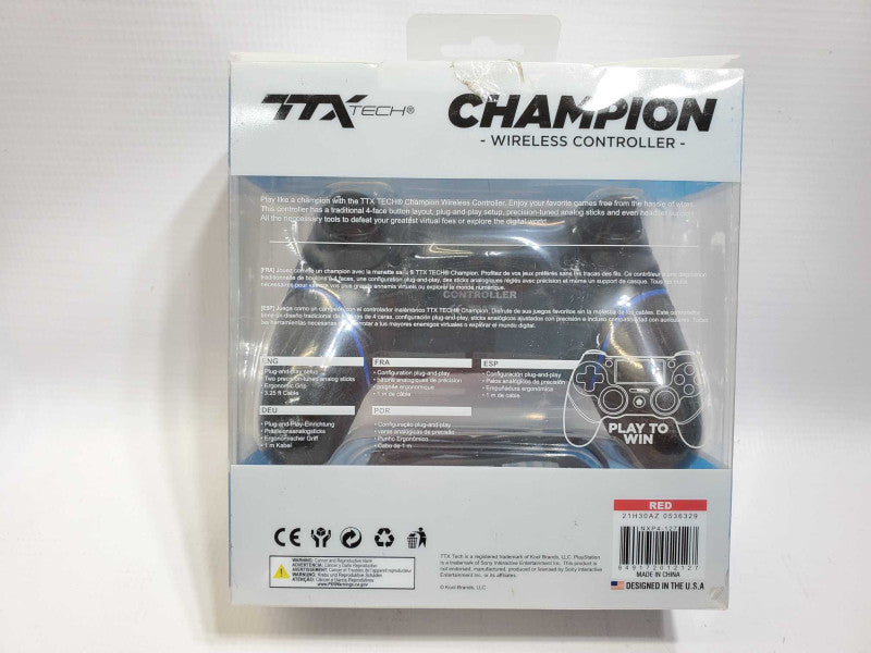 TTX TRECK CHAMPION PLAYSTATION 4 CONTROLLER Black OpenBox ^