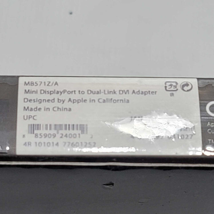 Apple MB571Z/A Mini Display Port to Dual Link DVI Adapter - White