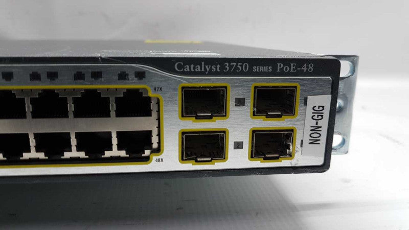 Cisco Catalyst 3750 Series 48x port PoE Switch WS-C3750-48PS-S #