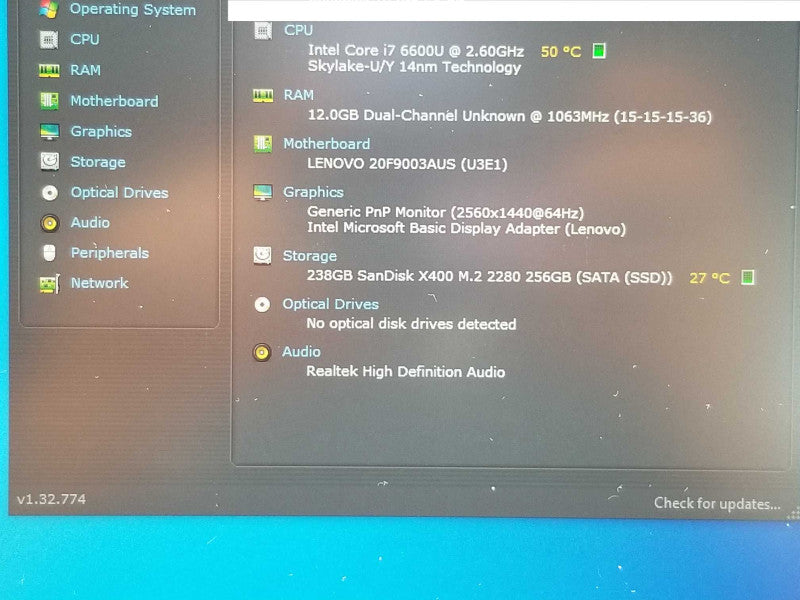 Lenovo ThinkPad T460S, Core I7-6600U 2.6GHz, 12GB RAM, 256GB SSD, 14\\" _