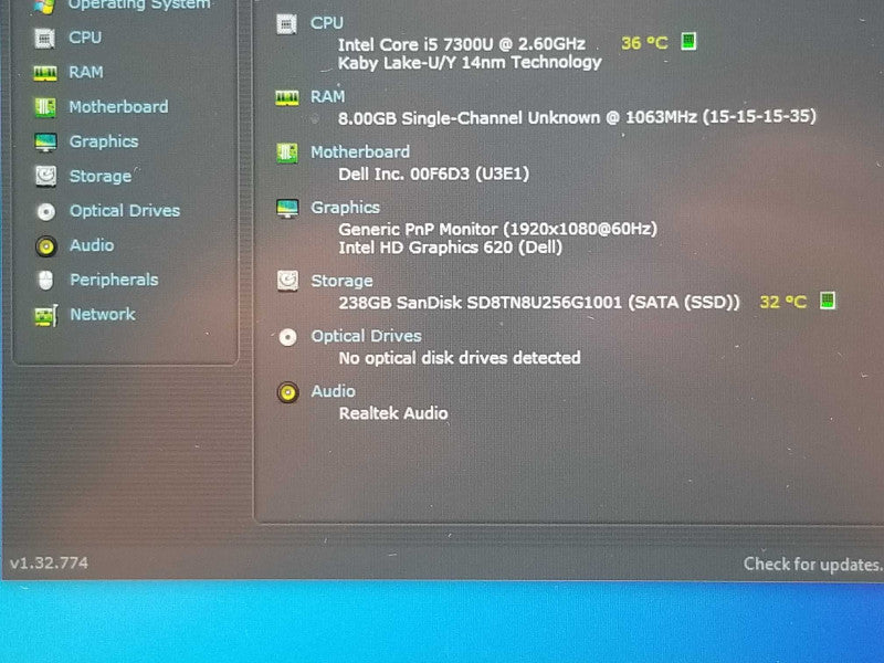 Dell Latitude 7480, Core I5-7300U 2.6GHz, 8GBRAM, 256GB SSD, 14\\" _
