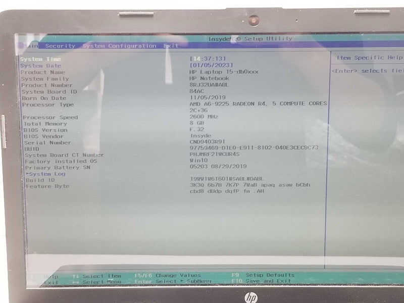 HP 15-db0xxx, AMD A6-9225 2.6 GHz, 8GB, 256 GB, Touchscreen  _