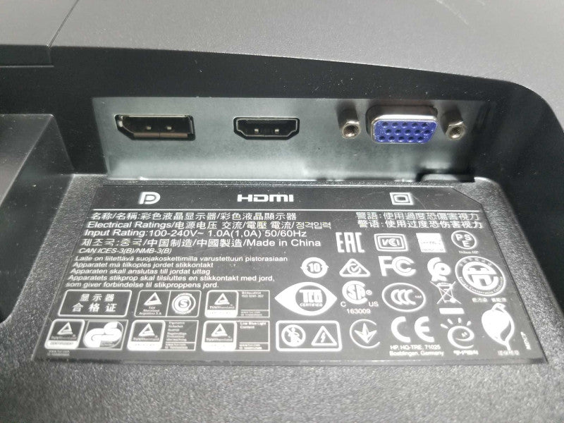 HP ProDisplay P240va 24\\" FHD Monitor LED DP HDMI VGA W/ Stand ~