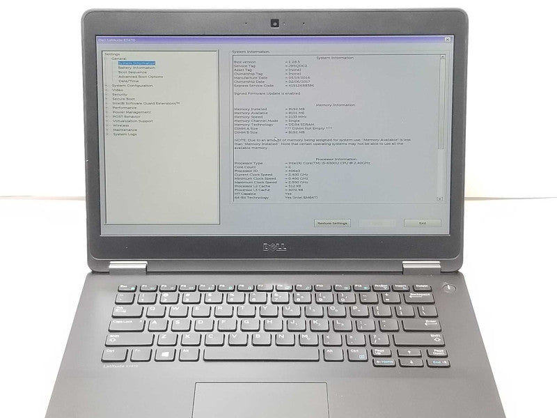 Dell Latitude E7470, Core I5-6300U 2.4GHz, 8GB DDR4, 250GB SSD, 14\\" _