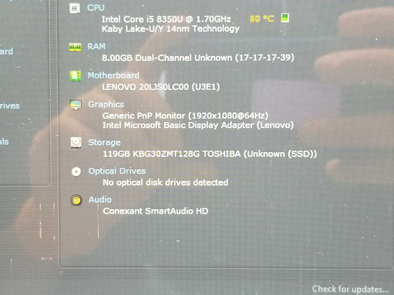 Lenovo X380 Yoga, Core I5-8350U 1.7GHz, 8GB RAM, 128GB SSD, 13.3\\" _