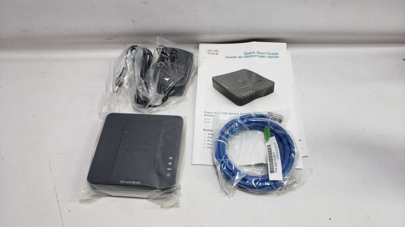 Cisco Small Business SPA122 1 Port 10/100 Wired Router Full Kit Central  [