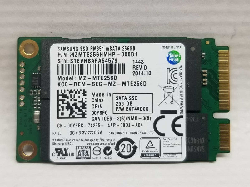 MZ-MTE256D 256GB mSATA SSD Solid State Drive, QTY ~