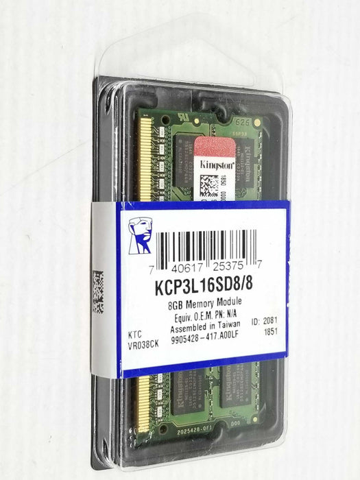 Kingston KCP3L16SD8/8 8GB 1600MHz DDR3L PC3L-12800 Laptop Memory  _