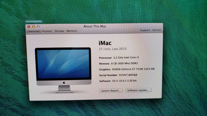 Apple iMac 27\\" L2013 i5@3.2GHz 8GB DDR3 Nvidia GT755M 1G 1TB HDD [