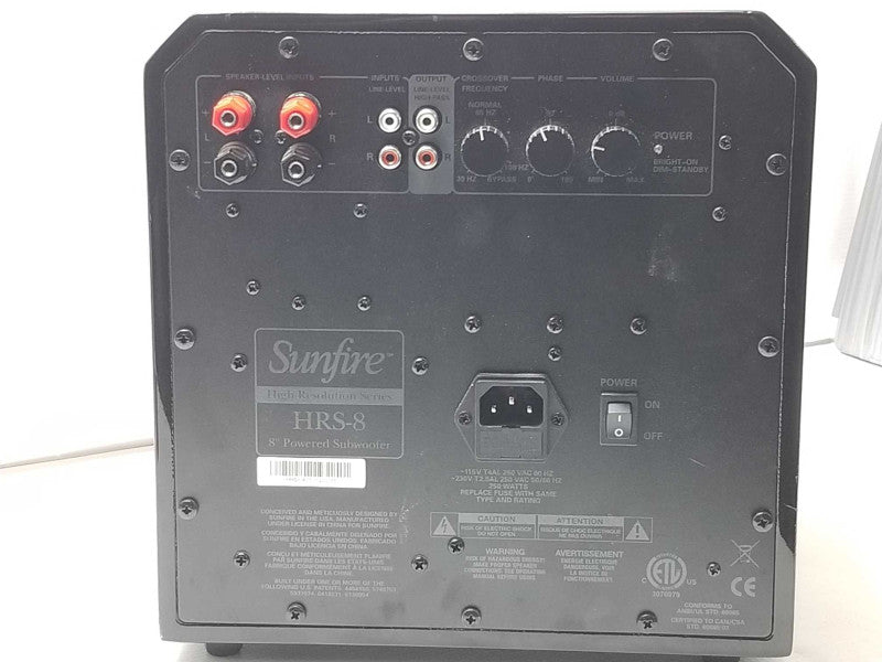 SunFire High Resolution Series HRS-8 8\\" powered Subwoofer _