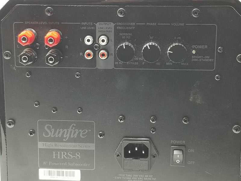 SunFire High Resolution Series HRS-8 8\\" powered Subwoofer _