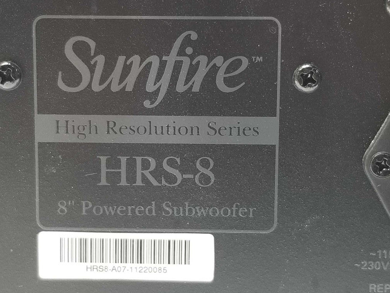 SunFire High Resolution Series HRS-8 8\\" powered Subwoofer _
