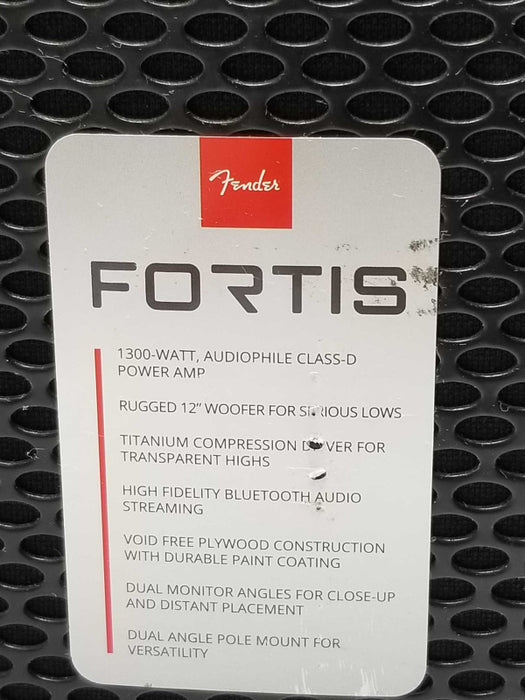 Fender Fortis F-15BT 12\\" Powered Speaker, Powers on, AS-IS, Read _
