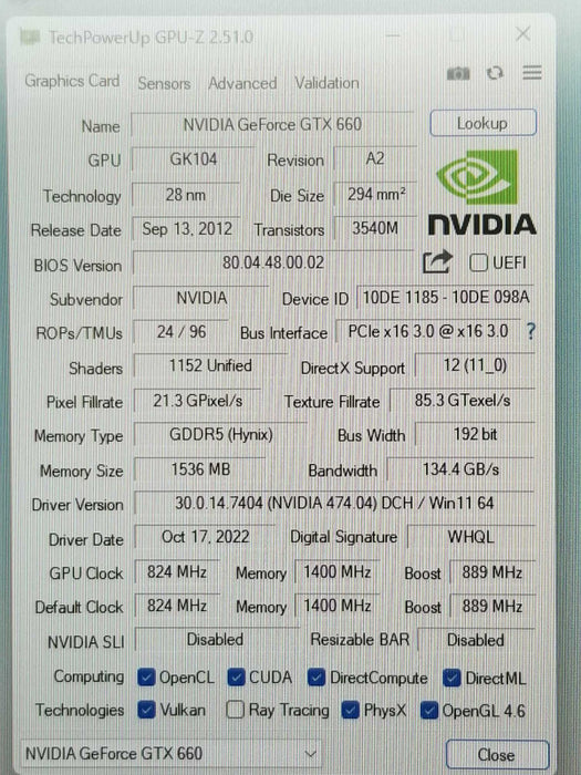 Alienware X51 Core i7 3770 3.4GHz / 8GB 240GB HDD, nVidia GTX660, NO AC, ~