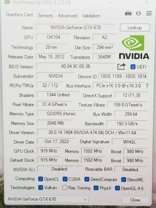 Alienware X51 R2 Core i7-4770 3.4GHz / 8GB 1TB HDD, nVidia GTX670, NO AC, QTY ~
