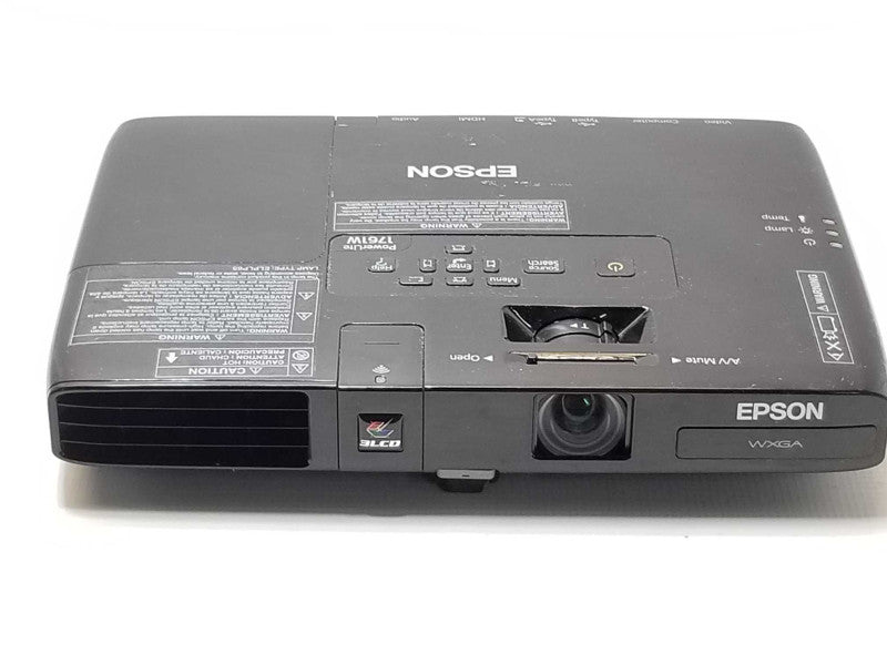 Epson PowerLite 1761W LCD Projector H478A,Lamp Hours 961H, No Remote/Cables. _