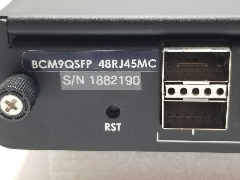 Broadcom BCM9QSFP-48RJ45MC, 48 Port RJ-45 and 12-Port QSFP Switch AS-IS _