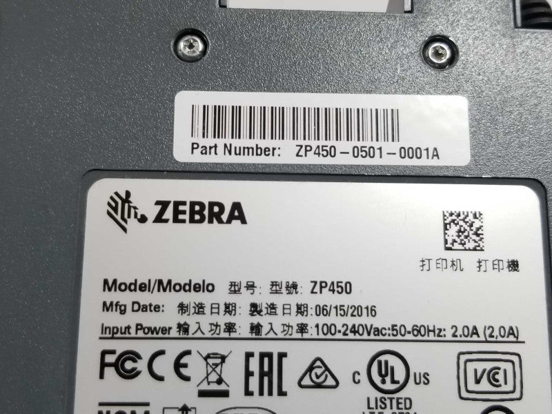 Zebra ZP450 Thermal Shipping Label Barcode Printer USB UPS USPS FedEx 4x6 2x1 ~