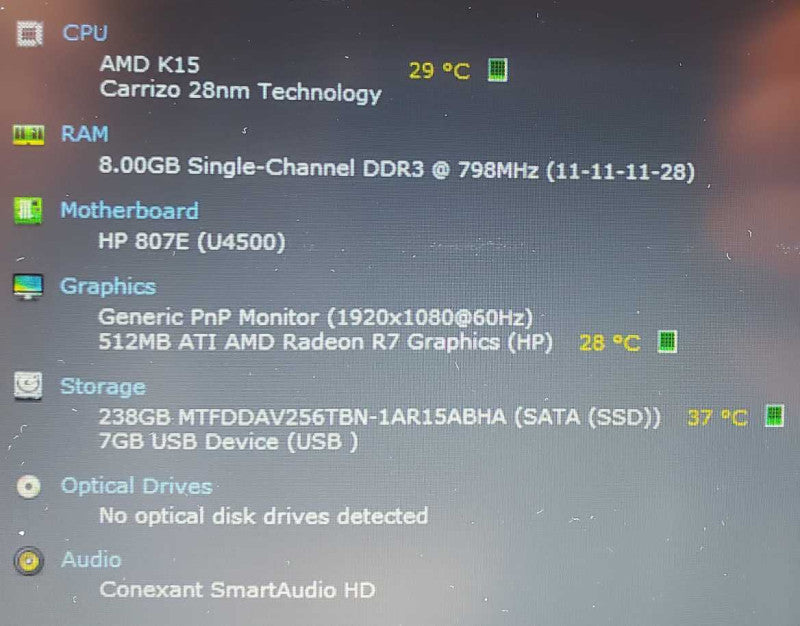 HP EliteBook 745 AMD Pro A12-8800B R7 @ 2.1GHz 8GB Ram 250GB SSD 14\\" (