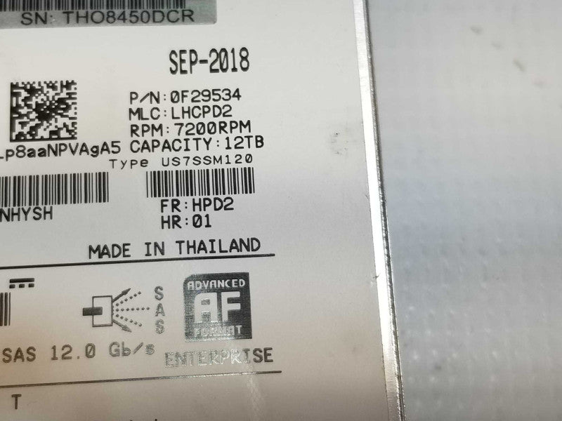 HPE 12TB 7.2K 12Gbps 3.5\\" SAS Hard Drives 868210-001 _