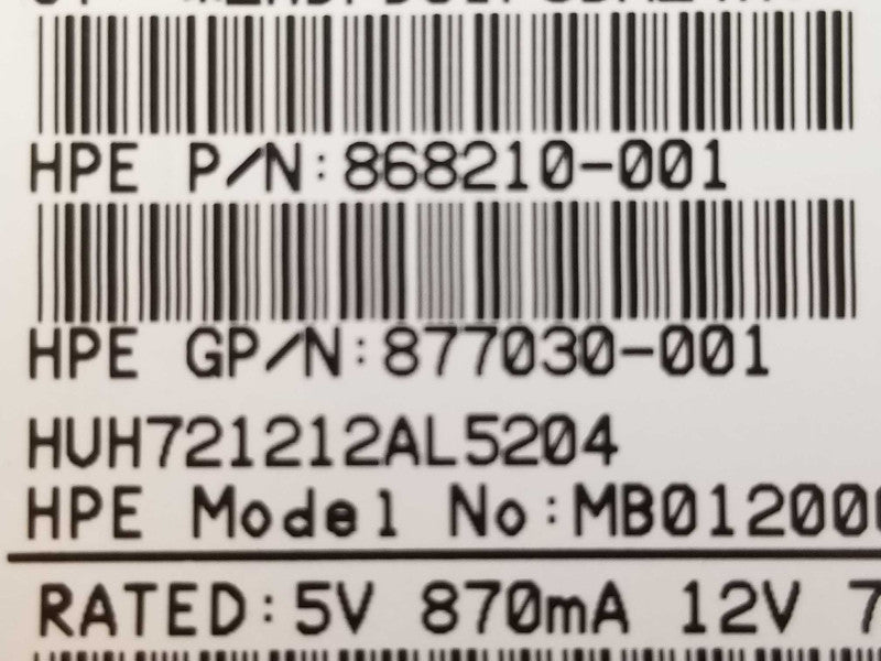 HPE 12TB 7.2K 12Gbps 3.5\\" SAS Hard Drives 868210-001 _