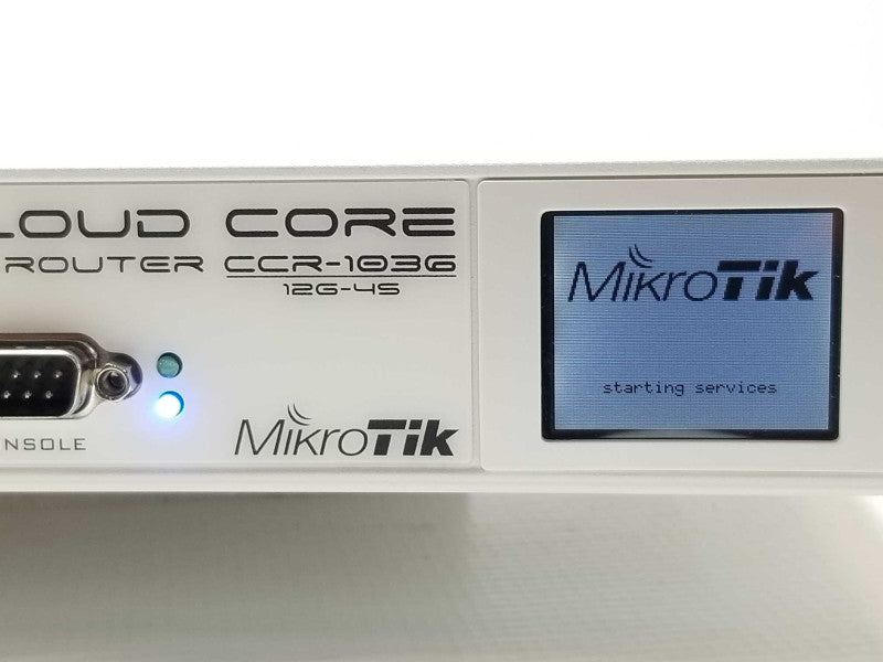 MIKROTIK CLOUD CORE CCR1036-12G-4S ROUTER Powers on, Read, AS-IS _