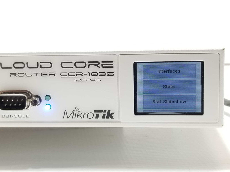 MIKROTIK CLOUD CORE CCR1036-12G-4S ROUTER Powers on, Read, AS-IS _