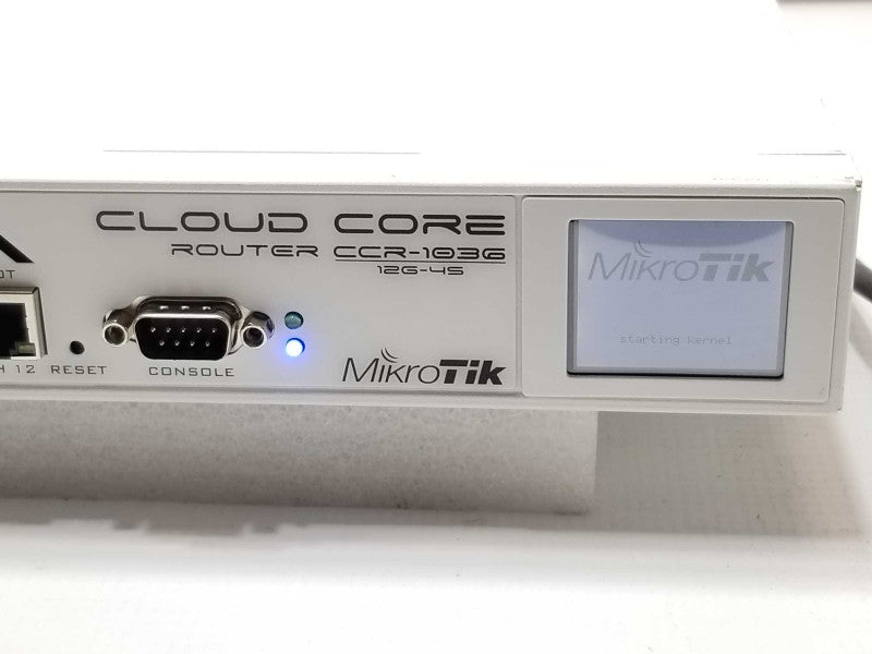 MIKROTIK CLOUD CORE CCR1036-12G-4S ROUTER Powers on, Read, AS-IS _