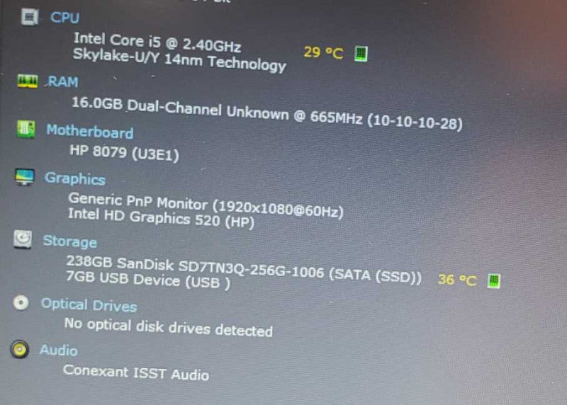 HP EliteBook 850 G3, Core i5-6300U @ 2.4GHz 16GB Ram 250GB SSD, 15.6\\" (